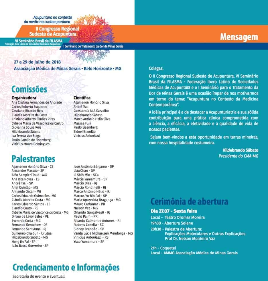 II Congresso Regional Sudeste de Acupuntura 3 Acupuntura Congresso Marcus Yu Bin Pai