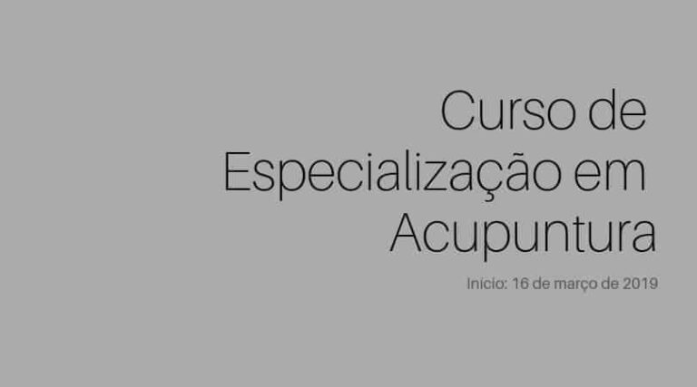 Curso de Especializacao em Acupuntura